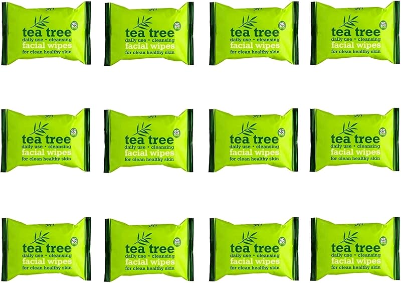 Tea Tree Daily Use Cleansing Facial Wipes 12 x 25 Packs