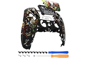 eXtremeRate Scary Party Touchpad Front Shell Compatible with ps5 Controller BDM-010 020 030 040 050, DIY Replacement Shell Cu