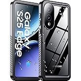 Temdan for Samsung Galaxy S25 Edge Case Waterproof, Built-in Lens & Screen Protector Military Grade Shockproof Dropproof IP68 Underwater Full Body Phone Case for Galaxy S25 Edge 6.7"-Black