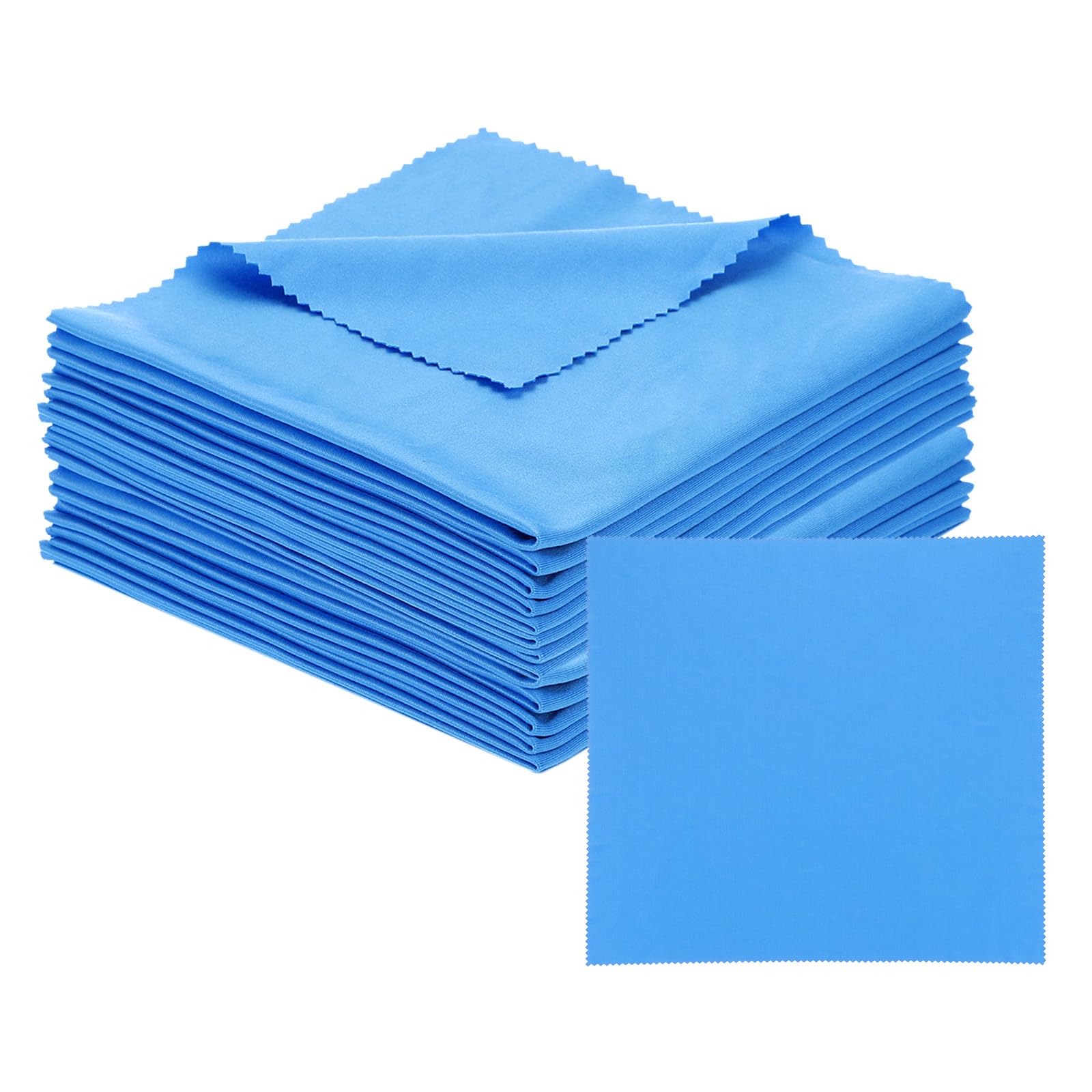 PATIKIL Eyeglass Microfiber Cleaning Cloth 12"x12", 12 Pack Glasses Cleaning Cloth Soft Wipe Screen Cloth for Camera Lens Eyeglasses Screens, Blue