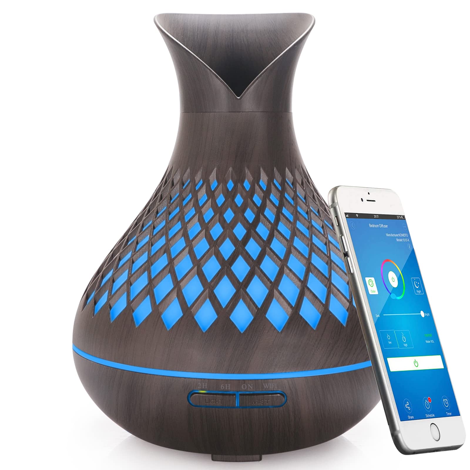 Smart WiFi Essential Oil Diffuser, 500ml Aromatherapy Diffuser ...