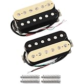 FLEOR Alnico 2 Humbucker Pickup HBA2 Electric Guitar Humbucker Neck and Bridge Pickup Set-Zebra