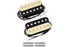 FLEOR High Output Alnico 5 Guitar Pickup Zebra Neck and Bridge Humbucker Pickups Set