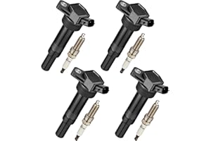 BDFHYK Ignition Coil and Spark Plugs, UF651 &9686 Compatible with Hyundai Elantra/Elantra Coupe/Elantra GT/Elantra Coupe/Tucs
