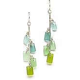 Sea Glass Avalon Earrings - Sterling French Wire Earrings by EcoSeaCo, using recycled and sustainable material. Handmade in the USA