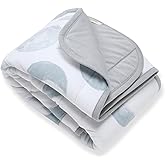 Burt's Bees Baby Reversible Blanket, Nursery, Stroller & Tummy-Time Organic Jersey Cotton Quilted Infant & Toddler Bedding