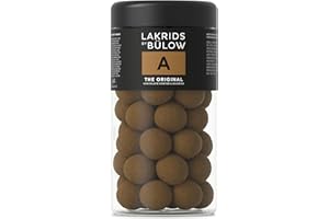 LAKRIDS BY BÜLOW - A - The Original - 10.4 oz - Chocolate Coated Gourmet Licorice - Authentic Scandinavian Candy Produced in Denmark