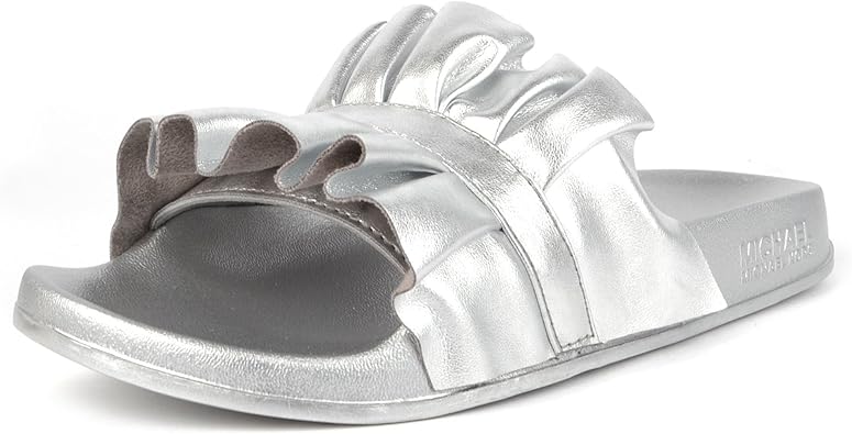 michael kors slides silver