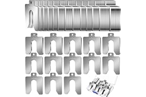 Shimeyao 130 Pcs Size A 2" x 2" Stainless Steel Slotted Shims Kit Metal Shims Stock for Leveling Assortment with Storage Box for Machinist Motor Door Shop Kit Replacement Pack