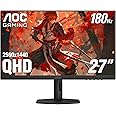 AOC Q27G4XN 27" Gaming Monitor, 2K QHD 2560x1440, 180Hz 1ms, Adaptive-Sync, Height Adjustable, 2X HDMI 2.0, 1x Display Port, 