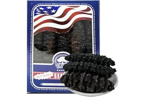 DABC OAK LAND Dried Wild Sea Cucumber, Natural South American Sun Dried Sea Cucumber, Premium Deep Sea Wild Caught Grade AAAA Nutritious Rich In Protein, Vitamins and Minerals 8OZ Medium Box