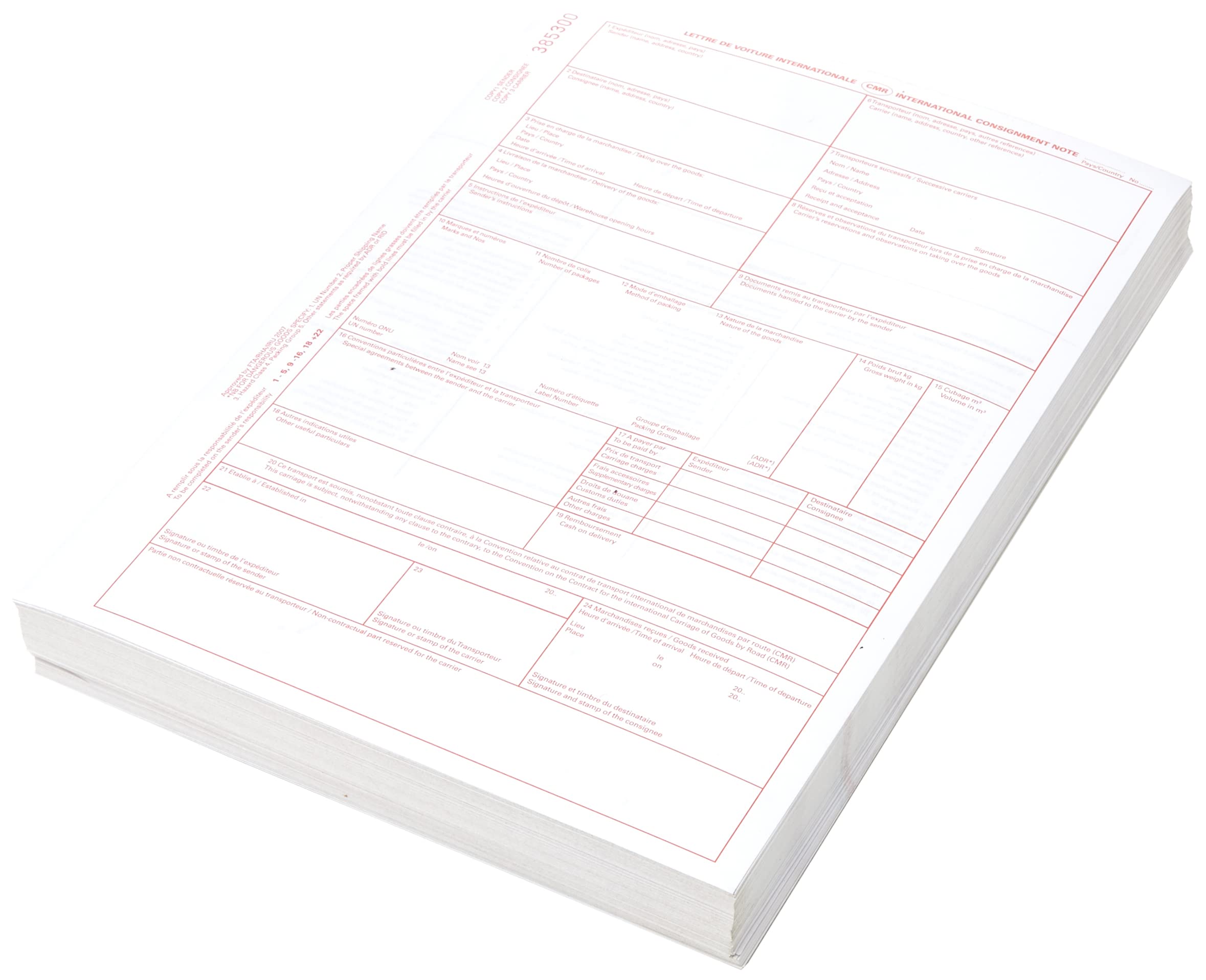 Bison Parts 100210 CMR Consignment Notes 4 Part 100 Sets Per Pad