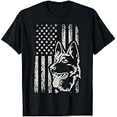 Patriotic German Shepherd American Flag 4th of July Shepherd T-Shirt