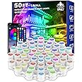 LETIANPAI 50FT Permanent Outdoor Lights,RGB Eaves Light with App Control Remote,DIY Scene Modes IP67 Waterproof Under Eave Lighting,Outdoor Lights for Decor,Garden Decor,House,Party,Holiday