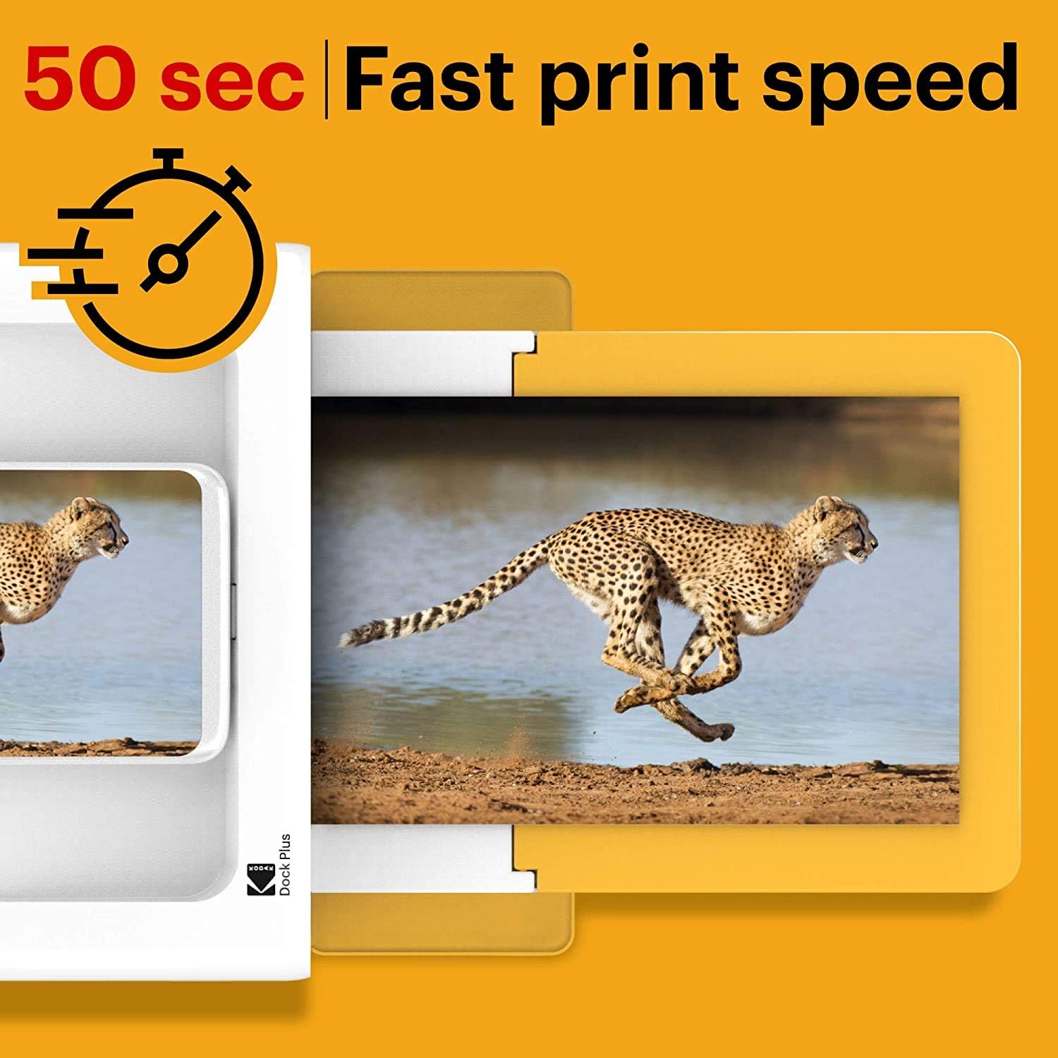 Kodak Dock Plus Portable Instant Photo Printer, Compatible with iOS, Android & Bluetooth Devices, Real Photo (4”x6”), 4Pass Technology & Lamination Process, Premium Quality - Convenient and Practical: Electronics