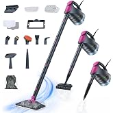 10-in-1 Steam Cleaner, Steam Mop with Detachable Handheld Steamer for Home | 320ml Water Tank, 10s Fast Heating, Portable Steamer for Cleaning Kitchen, Floor, Tile, Window, Car, BBQ Grill, Gray