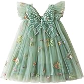 NNJXD Baby Girl Tulle Dress Casual Flower Embroidery Toddler Dresses