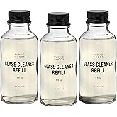 Public Goods Glass Cleaner Refill | Refill Concentrate for Windows, Mirrors, Glass Surfaces | Cruelty Free, Paraben Free, Vegan Friendly | 3 Pack - 24 Oz Diluted