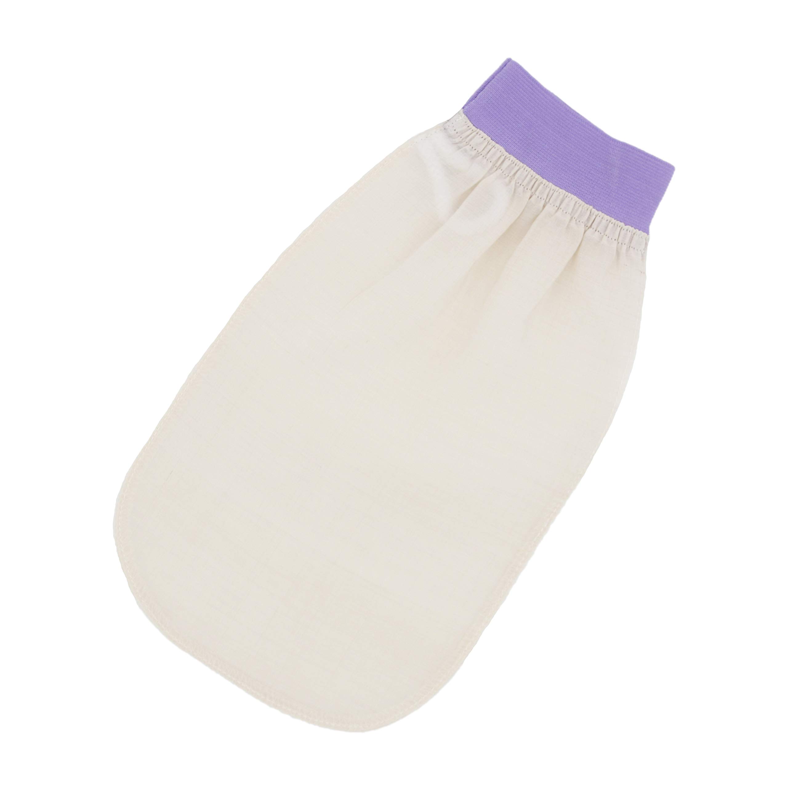 Feel Fine Turkish Exfoliating Mitt – 100% Raw Silk Hammam Glove for Men & Women | Handcrafted Turkish Skin Peeling Scrubber, Eco-Friendly Shower, Bath & Sauna Exfoliator (Lilac)