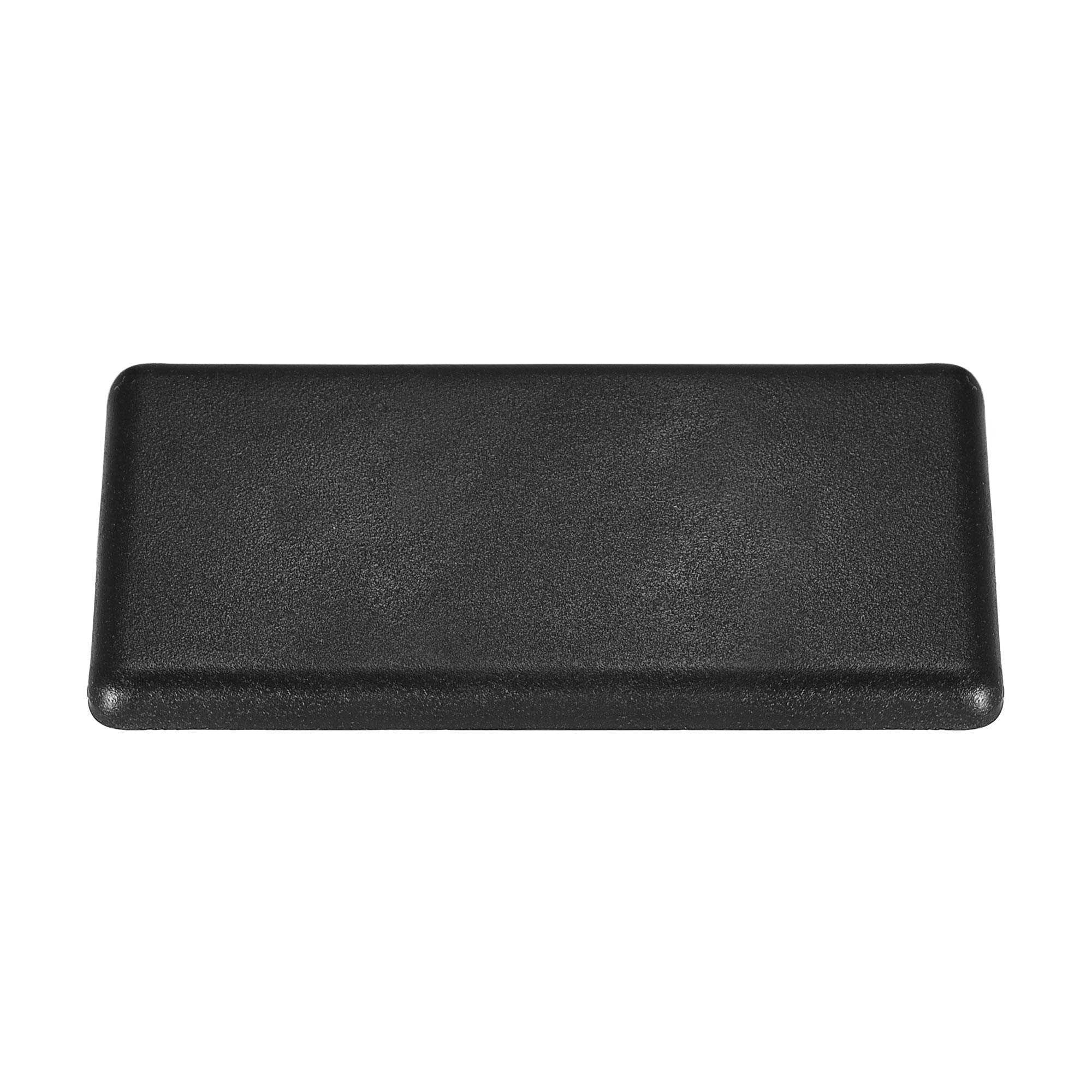 sourcing map Standard Plastic Rectangle Aluminum Extrusion End Cap Black 40x80mm 20pcs