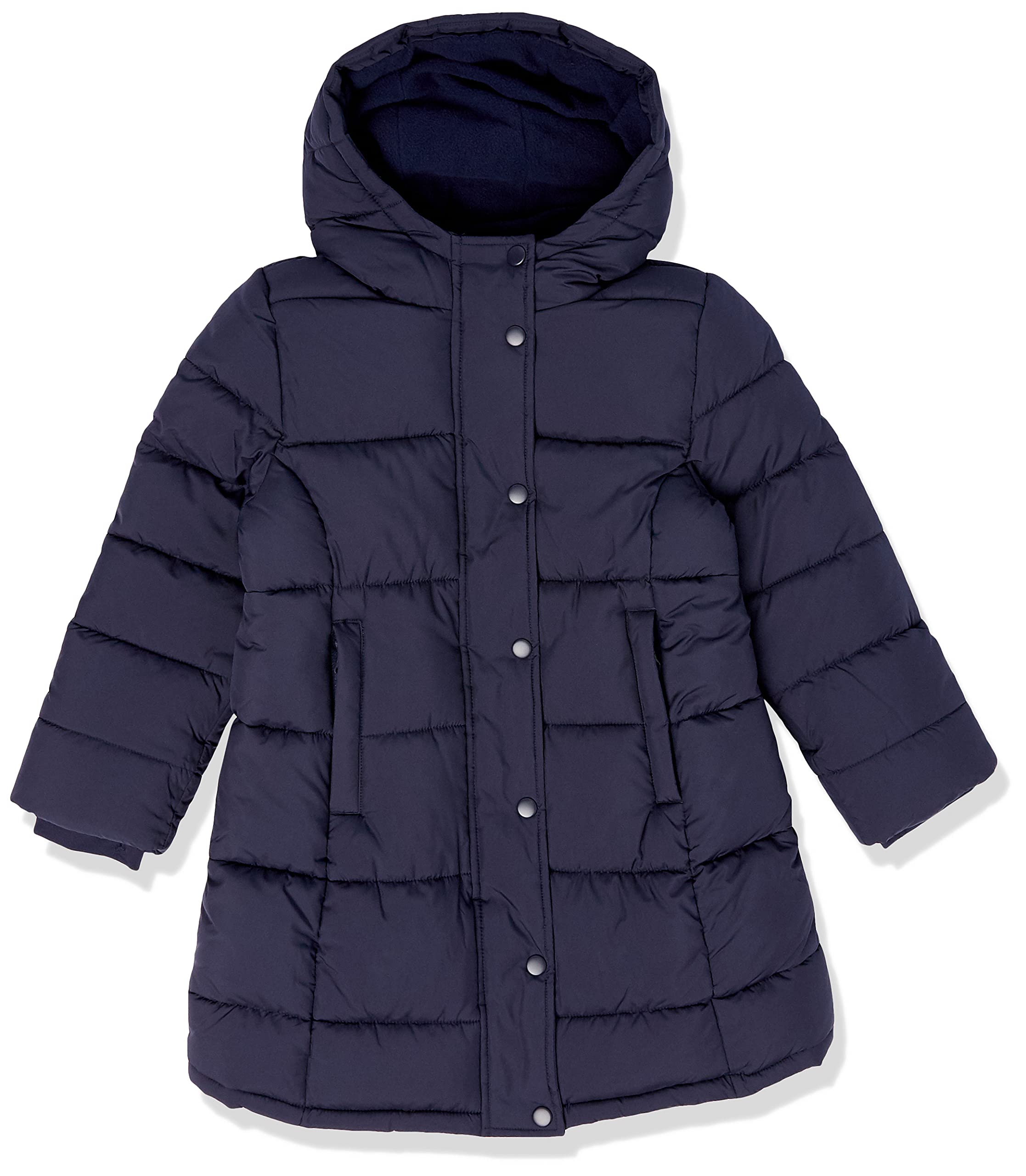 Amazon Essentials Girls' Long Heavyweight Hooded Puffer Jacket, Navy, XX-Large Image