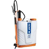 Jacto XP-416 Backpack Sprayer - 4-Gallon Professional-Grade, Lightweight &amp; Ergonomic with High-Pressure Performance, Translucent White