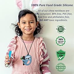 Chew Necklaces for Sensory Kids Boys Girls, 6 Pack
