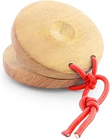 Tiger CAS14-NT Wooden Castanets Finger Clackers Four Shells view 4