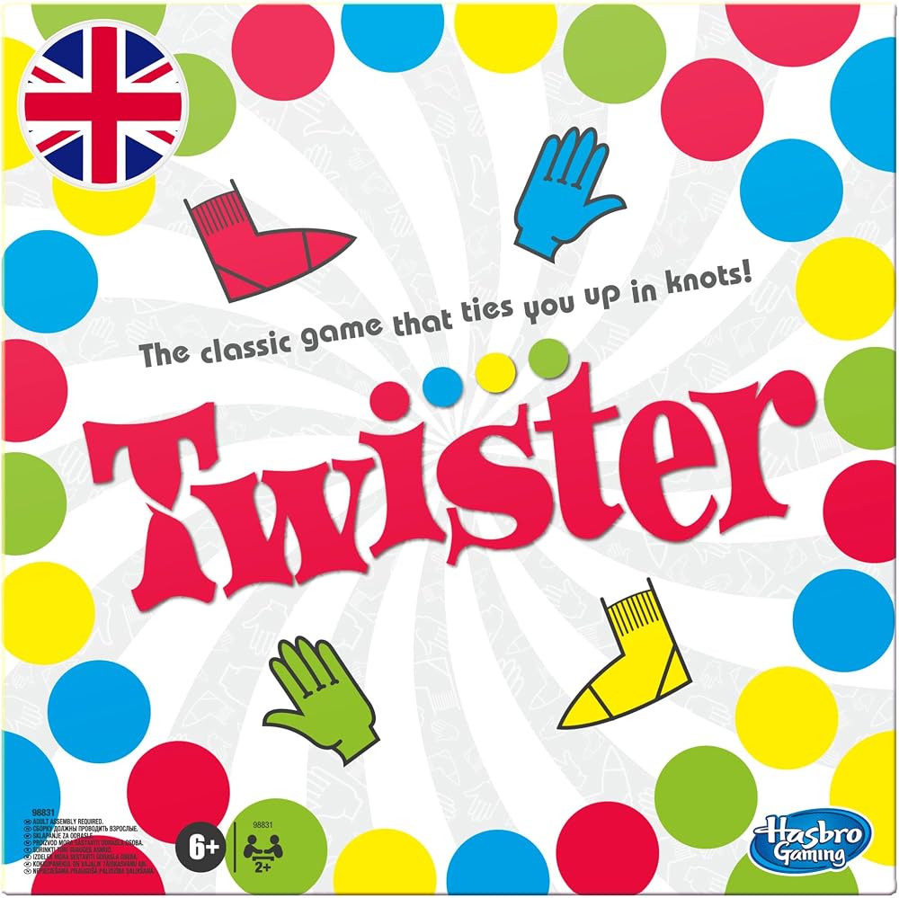 Hasbro Gaming Twister Game Family and Kids Party Indoor Outdoor English Version
