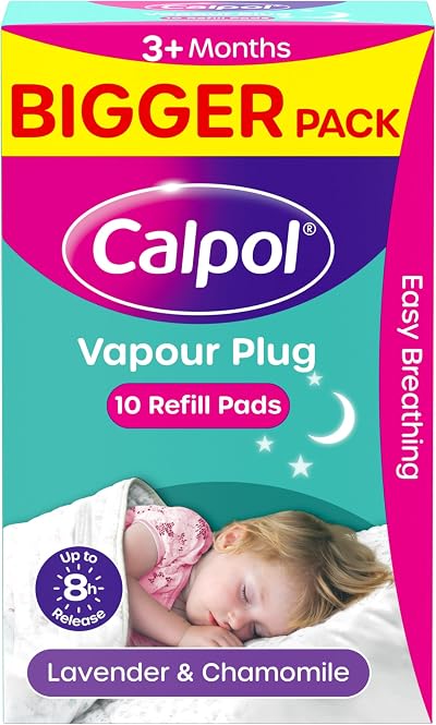 Calpol Vapour Plug Refills XL 10 Count Lavender Chamomile Night Light