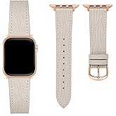 WHIMVOY Embossing Leather Watch Band for Women Compatible with Apple Watch 38/40/41/42/44/45/46/49mm, for iWatch 11/10/9/8/7/6/5/4/3/2/1 Ultra SE, Genuine Leather Strap
