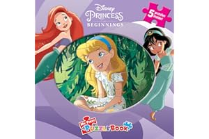 Disney Princess Beginnings My First Puzzle Book - Jigsaw Puzzles for kids, 10-page board book, 5 puzzles to enjoy