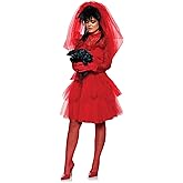 UNDERWRAPS Red Bride Dress - Gothic Bride Adult Halloween Costume for Women