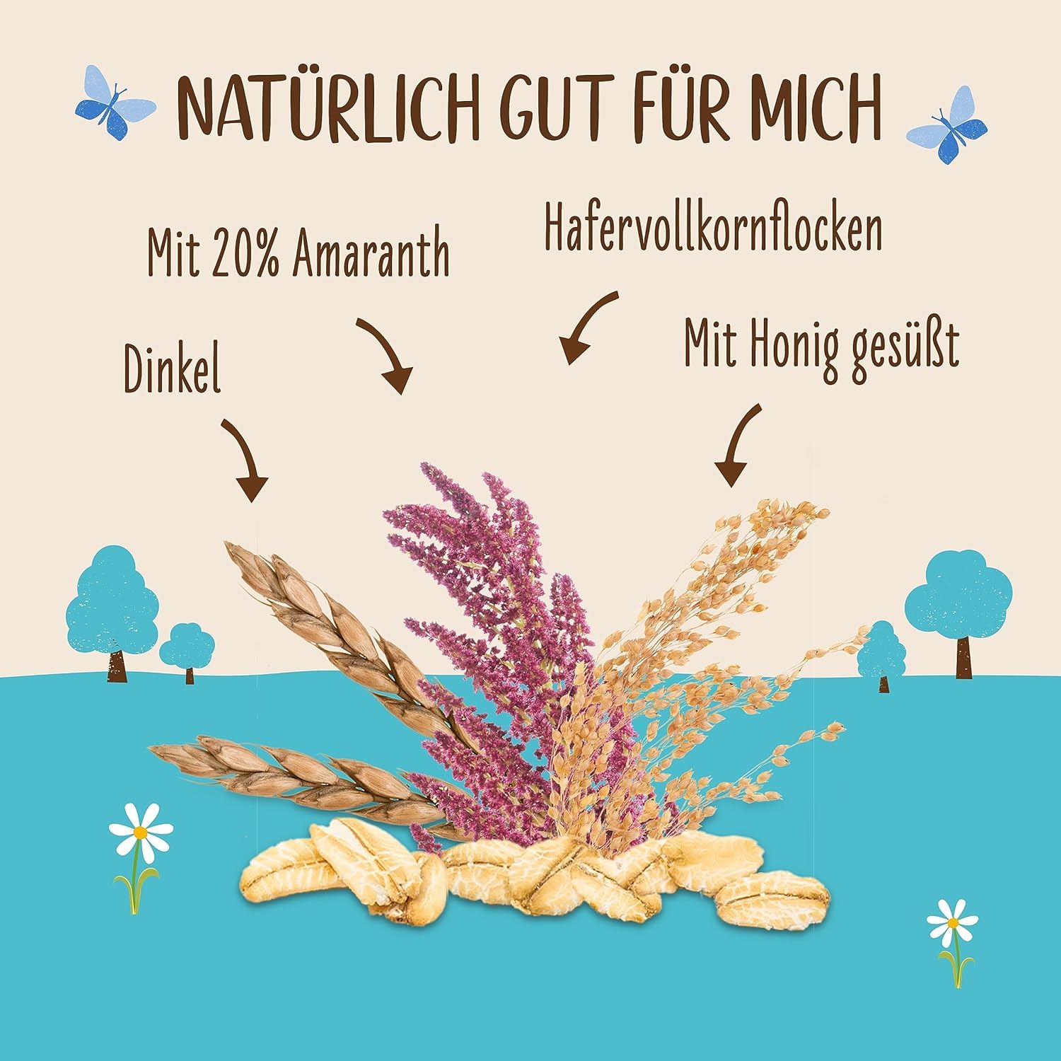 Allos Amaranth Basis Müsli | Bio Müsli mit Haferflocken | 5 x 375g 4