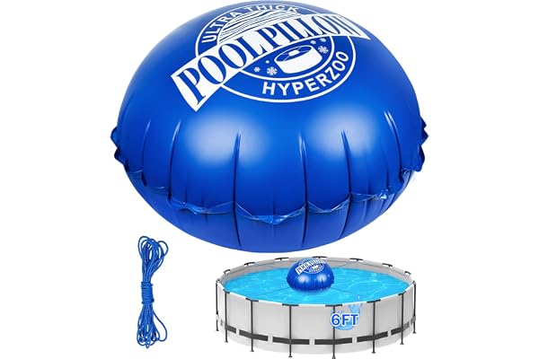 Pool Pillows for Above Ground Pools, Hyperzoo 6 ft Winter Pool Cover Pillow | 0.5mm Heavy Duty Pool Pillow for Winterizing, C