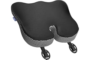 ZIKEE Ergonomic Wedge Car Seat Cushion with U-Shaped Design for Tailbone, Back & Sciatica Pain Relief, High-Density Memory Foam Seat Cushion for Car, Raised Back for Wider Vision, Anti-Slip Bottom