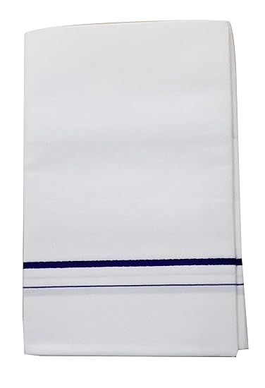 Men's Bombay Dyeing Premium 100% Cotton Double Dhoti,Size-380CM*127Cm_S105,White