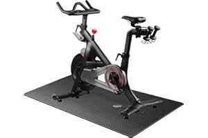 ZENG WEIMIN Exercise Mat Bike Mat Compatible with Peloton Bike Elliptical Treadmill 6mm Yoga Mat Thick Pad for Stationary Indoor Gym Equipment Floor Home Workout Accessories 73" x 37"