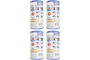 Intex 29000E 8" x 4.25" Type A Easy Set Above Ground Pool Replacement Filter Cartridge or Similar Brand Pool Pumps, (4 Pack)