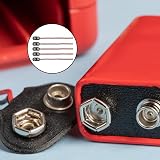 Gunwon 5Pcs 9V Battery Snap Connector I Type with 15 cm Leads PP3 Clip view 6