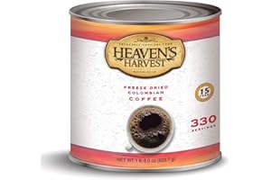 Heaven's Harvest Delicious Freeze-Dried Columbian Coffee. 15 Year Shelf Life. 330 Servings! (Emergency Survival Food, #10 Can)