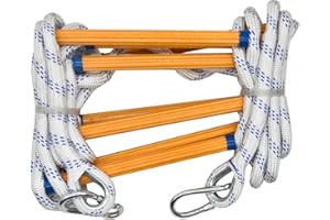 SMYAXUNW 13ft Fire Escape Ladder Rope Ladder Fire Escape Emergency Fire Escape Ladders for 2 Story Homes