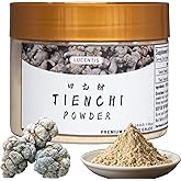 Panax Notoginseng Powder (San Qi), 25 Count Head, 150g / 5.29oz – Tienchi Ginseng Root Powder from Yunnan, Traditional Herbal Medicine