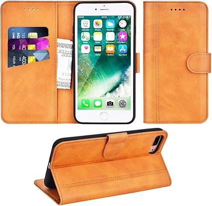 Adicase Iphone 7 Plus Hulle Leder Wallet Tasche Flip Amazon De Elektronik