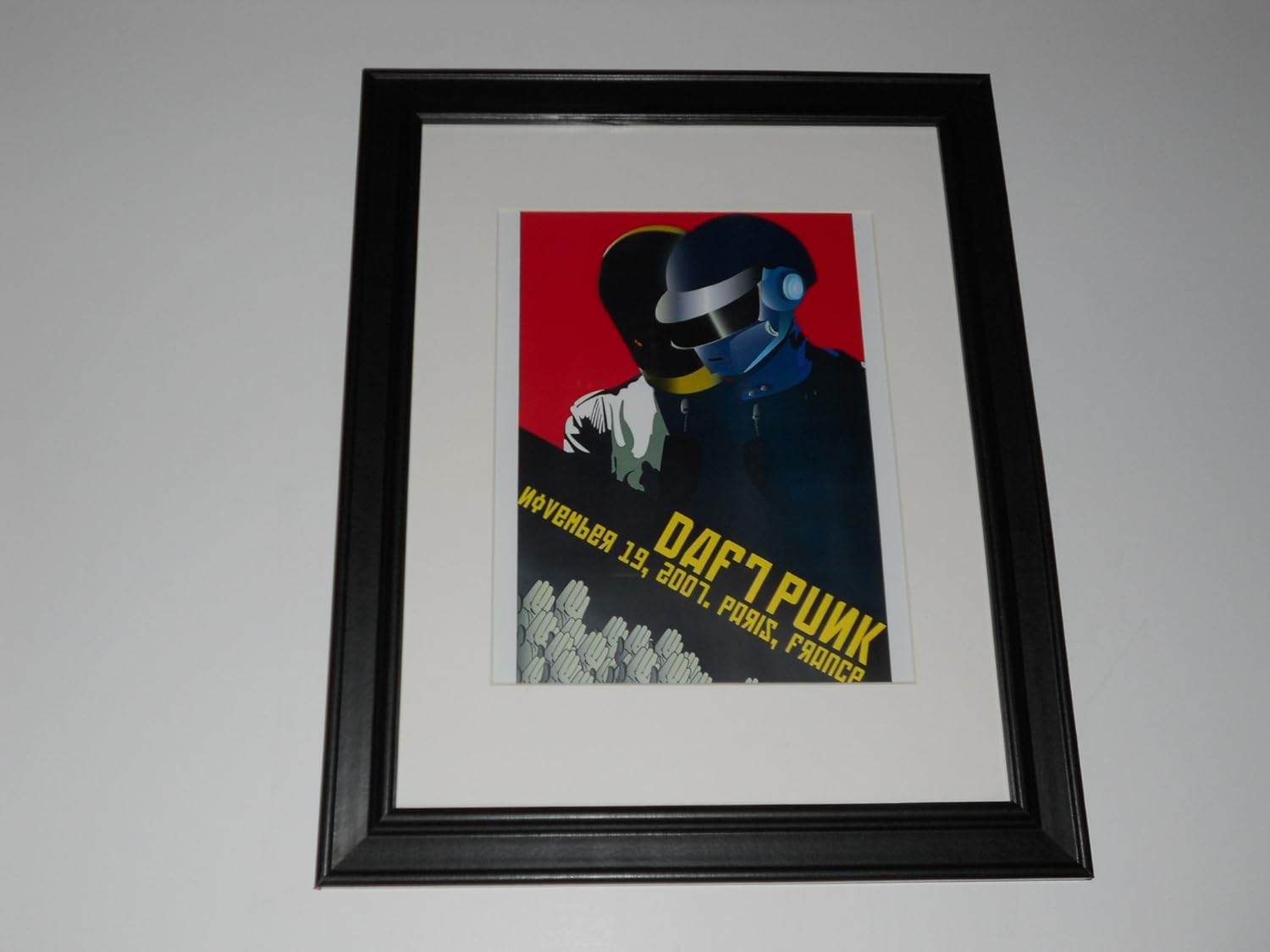 Amazon Com Cleveland Vinyl Daft Punk 07 Paris France Tour Poster Framed Print 14 X17 Posters Prints