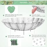 Buylorco Steamer Basket Stainless Steel Folding Vegetable Steamer Small view 4