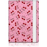 ATJFKIXL Passport Holder for Travel Essentials, RFID Premium Leather Passport Wallet Cover Case for Travel Must Haves Accessories, Passport Book Holders for Women Men Cute Pink Bowtie Cherry