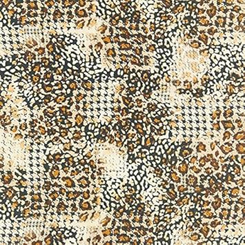 Fabulous Fabrics Chiffon Wild Mix – braun — Meterware ab 0,5m — zum Nähen von Blusen, Tuniken und Kleider
