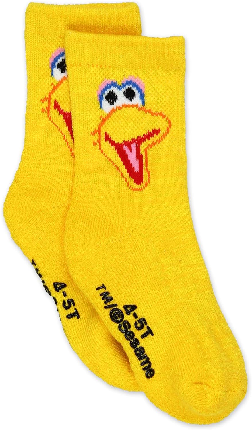 Sesame Street Elmo Boy's Girl's Multi Pack Crew Socks with Grippers (Baby/Toddler): Clothing