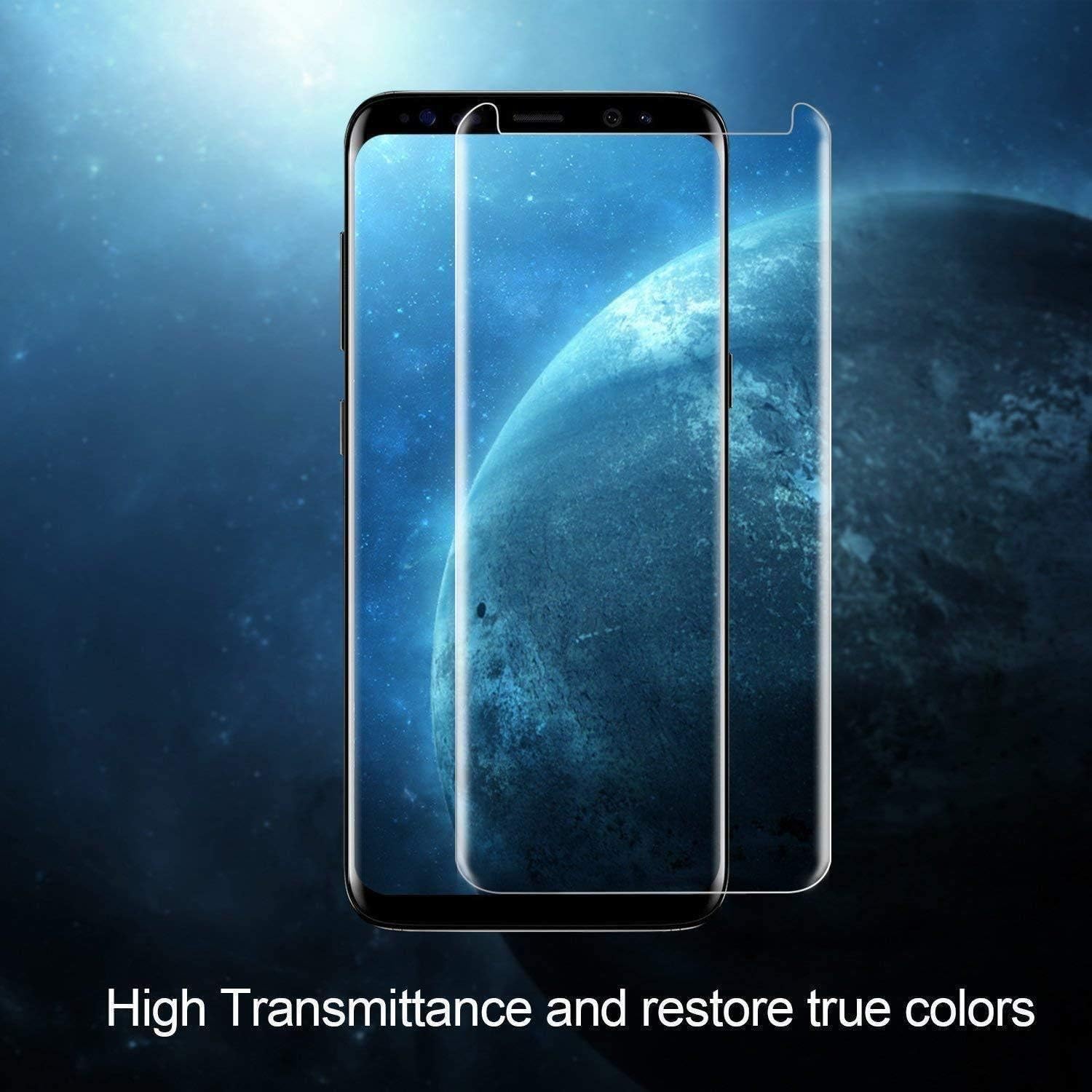 Galaxy S8 Screen Protector, (2-Pack) Tempered Glass Screen Protector [Force Resistant up to 11 pounds] [Full Screen Coverage] [Case Friendly] for Samsung S8